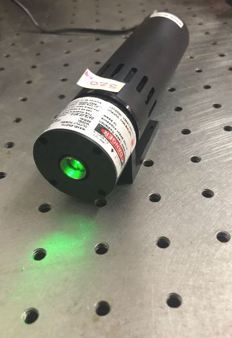 Lab Laser
                        on Optics Table
