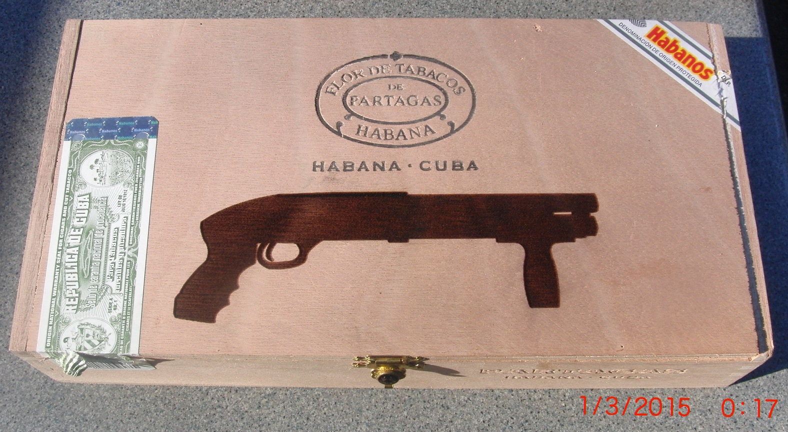 Laser Engraved Cigar Box