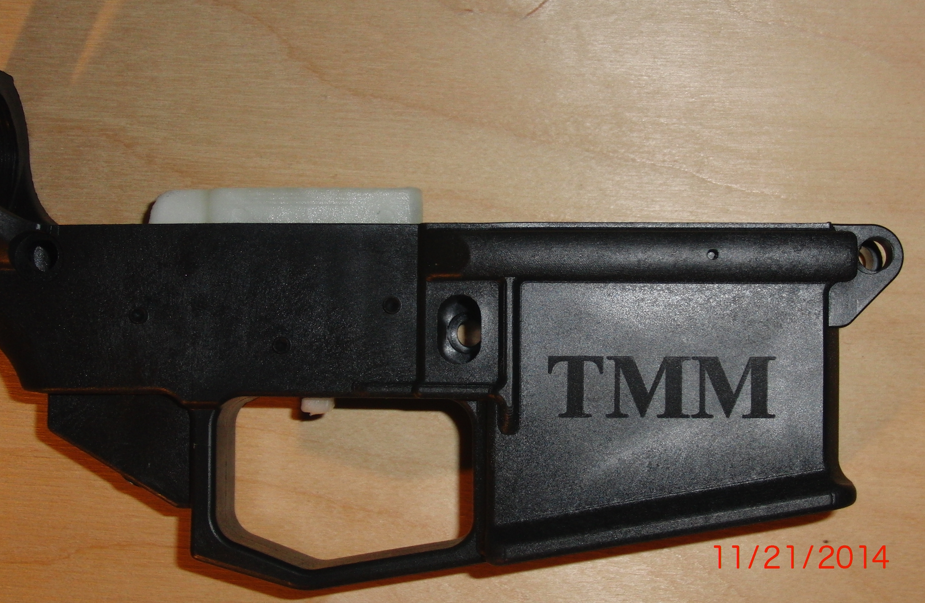 Laser
                                                          Engraving of
                                                          Lower with
                                                          Customer's
                                                          Initials